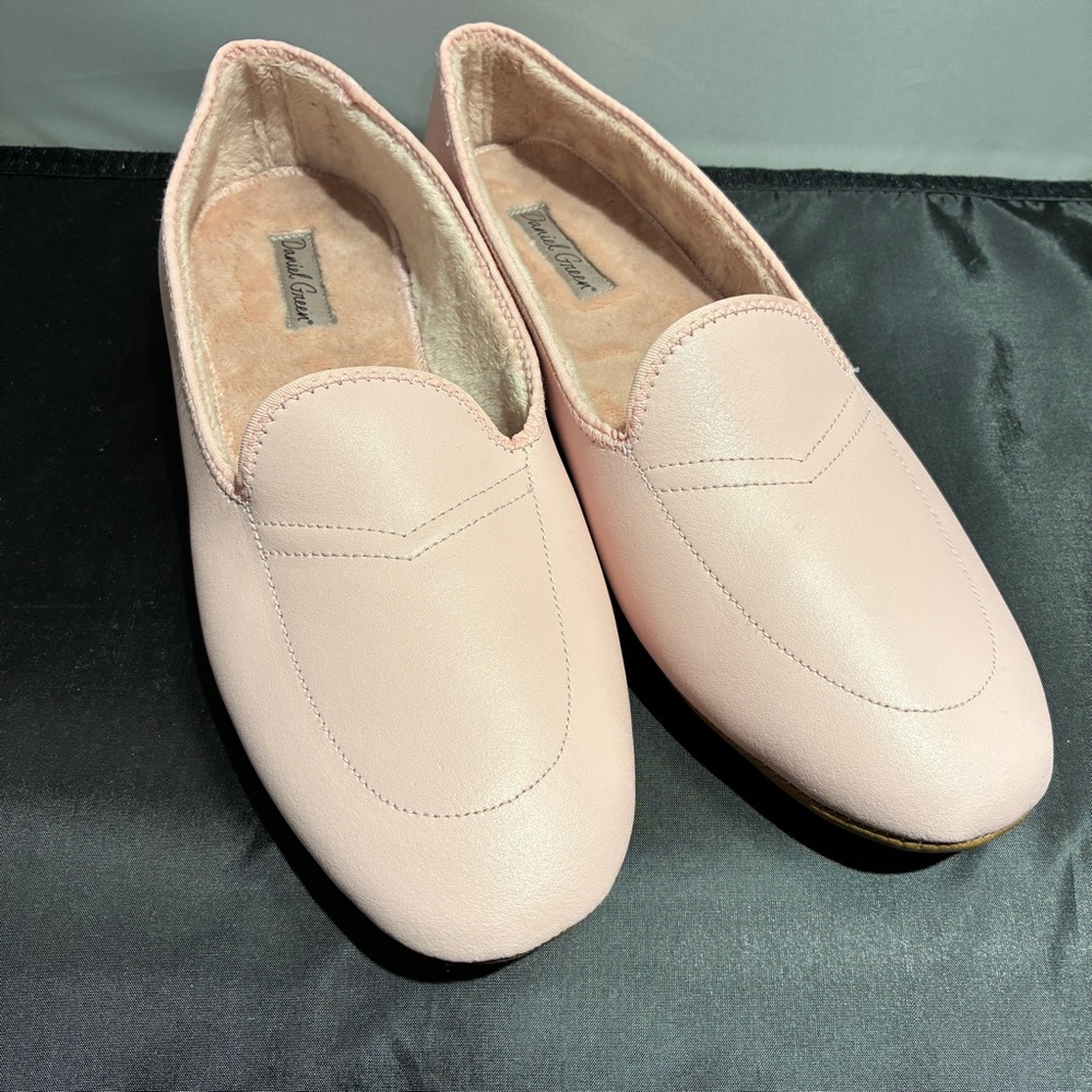 DANIEL GREEN WOMEN'S MEG Pink COLOR LEATHER SLIP-ON SLIPPERS SIZE 12 W